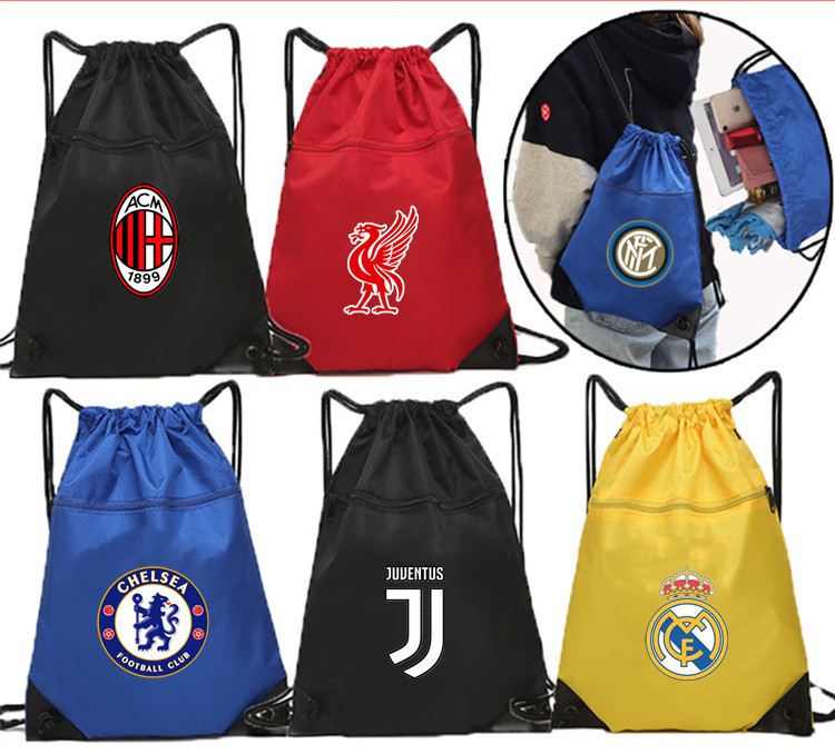 Chelsea Liverpool Barcelona Drawstring Backpack Ac Milan Real Madrid Drawstring Bag Juventus Shoe Bag