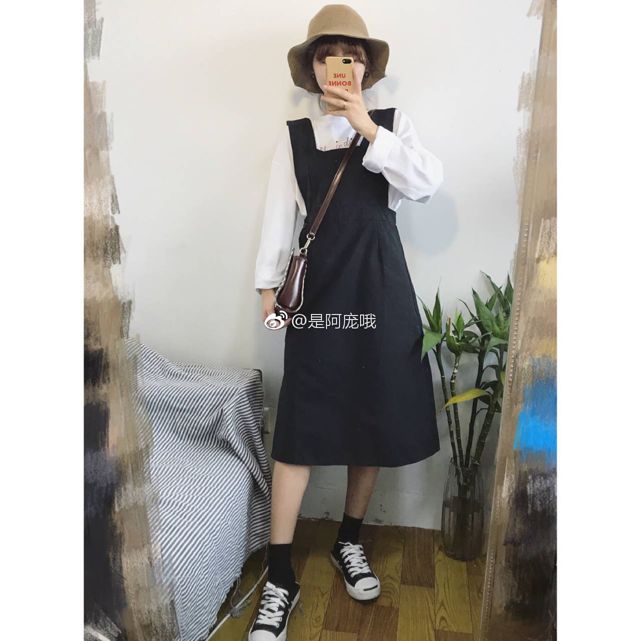 Berry thích bạn và niềm vui Mùa xuân và mùa thu mới dây đeo bên hông của chiếc váy chữ A hoang dã gồ ghề đầm suông chữ a