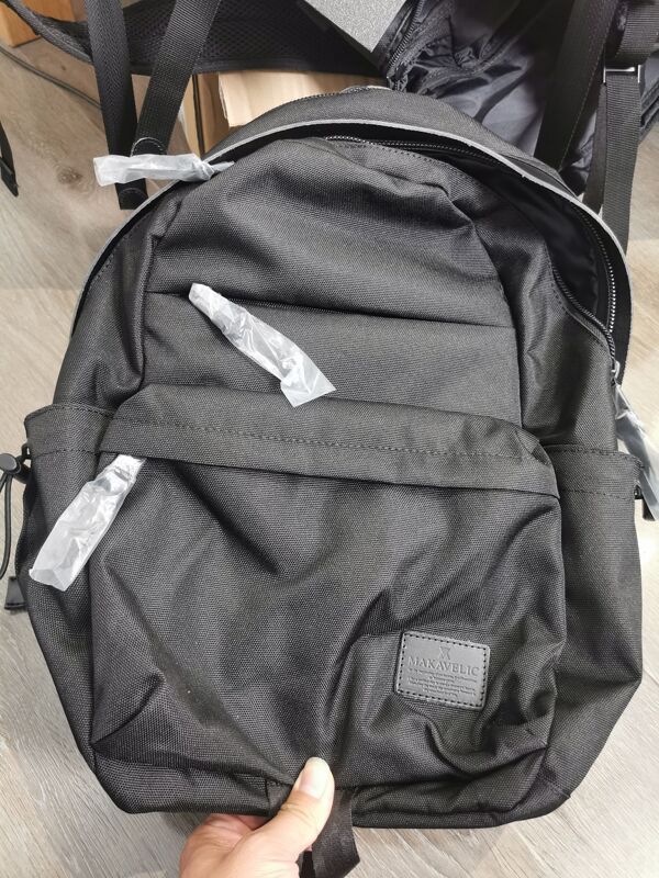 Daily Commuting Waterproof Backpack 900D Cordura Fabric with Leather Shoulder Straps