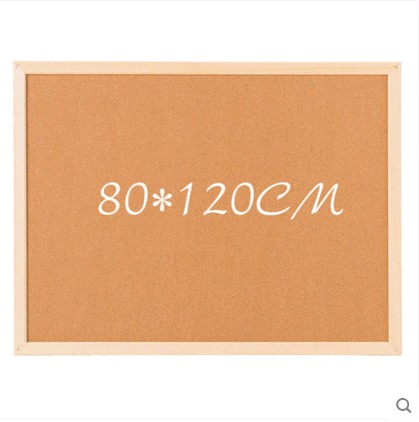 Cork board 80120 solid wood frame photo wall Wooden message board note board background wall New products can be customized