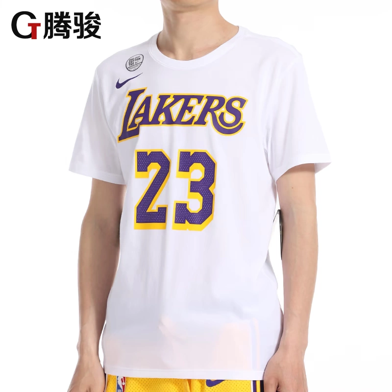 Tengjun Sports  NBA Lakers James Áo thun bóng rổ thể thao tay ngắn nam BQ3629-010-133 - Áo phông thể thao