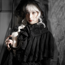 (Capture décran) Kite Tail Lady Gothic Embroidered Petals Swing Black Linen Lolita Dress Original