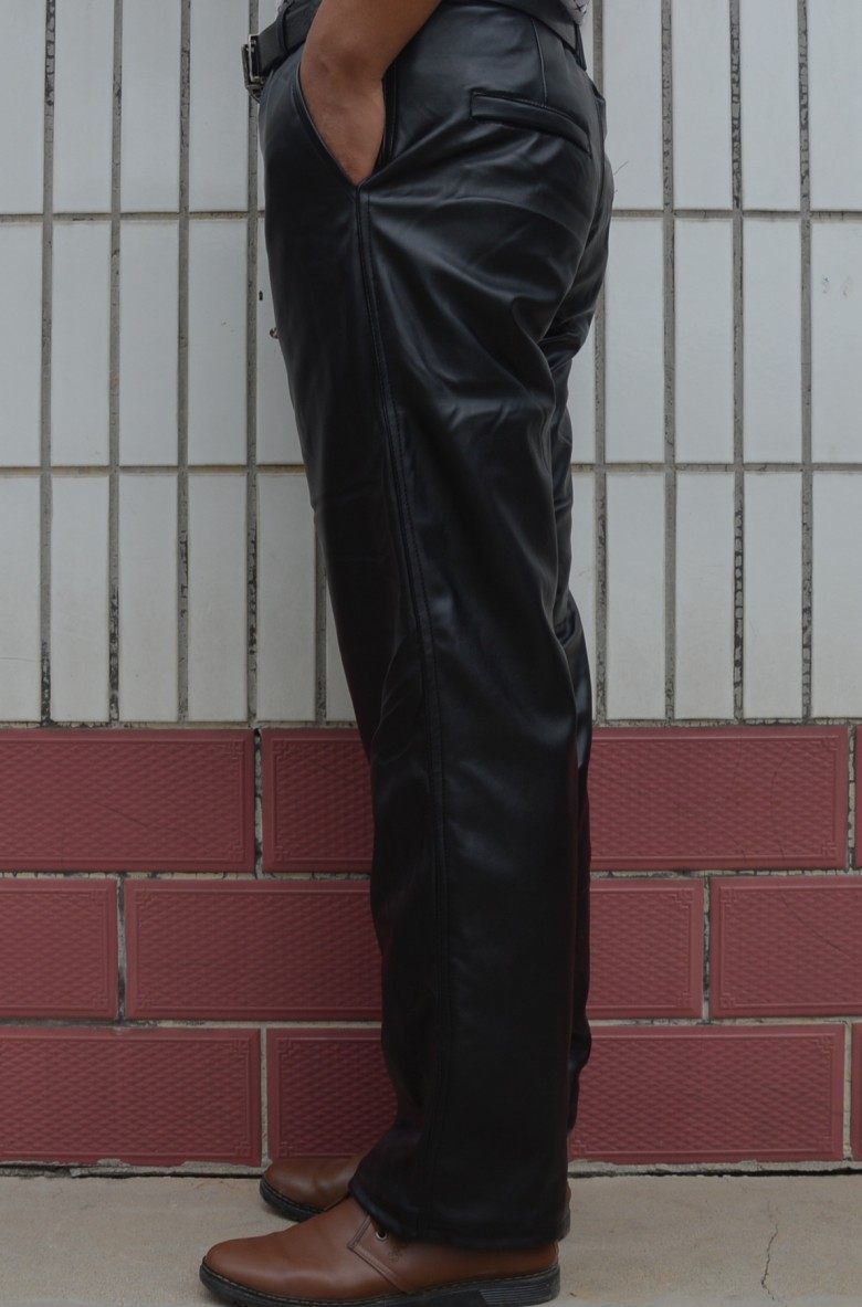 Pantalon cuir homme droit pour hiver - Ref 1477682 Image 5
