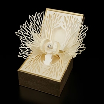 Creative goddess ring box German Peter Dahmen three-dimensional paper carving pop-up petals fashion exquisite gift box