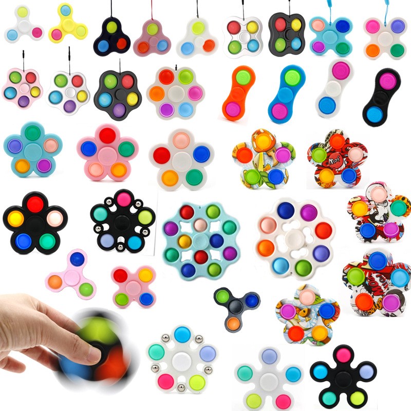 Press your fingertips Finger Tops Press Bubble-Foam Decompression silicone Vent Reduction Toys Popit Fidget Toy