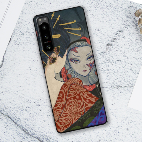 5 IV Giant Wave Illustration Silicone TPU Sony Xperia Phone Case