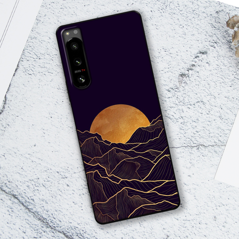 5 IV Giant Wave Illustration Silicone TPU Sony Xperia Phone Case