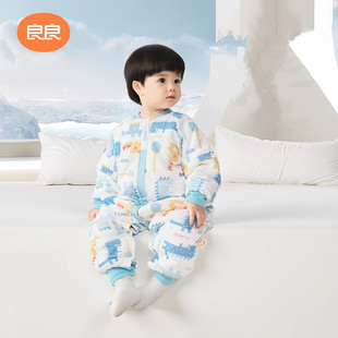 良良婴儿四季款恒温睡袋儿童分腿睡袋