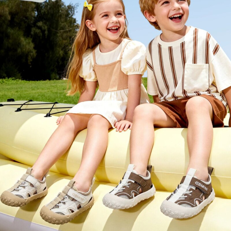 英贝米尼宝宝学步鞋2026夏季新款男童网面透气凉鞋女防滑婴儿鞋子