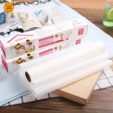 Baking tools Sanneng utensils Wunuo UN61000 silicone oil paper baking paper 10 meters baking barbecue anti-stick