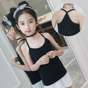 Gona thương hiệu childrens quần áo cô gái Mordale bông Y-word vest Hàn Quốc phiên bản của sling tóc rắn màu cơ đáy.