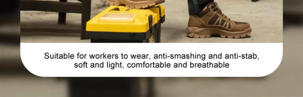 German imported labor protection shoes for men, high-top steel toe caps, anti-smash, anti-puncture, anti-slip, wear-resistant, safe, breathable for labor ladies