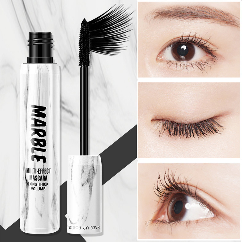 Mascara đá cẩm thạch dài Malang 4D uốn cong dày không thấm nước và chống mồ hôi không nở và lắc cùng một đoạn - Kem Mascara / Revitalash mascara maybelline hồng