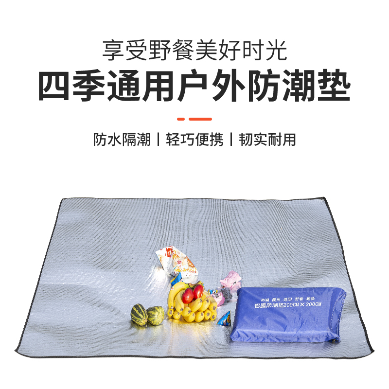 Moisture-proof pad tasteless outdoor camping thickened picnic pad aluminum film portable waterproof dormitory student sleeping pad tent floor mat