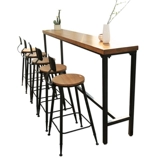 Iron Art Loft American Casual Coffee Shop Water Bar с твердым деревом длинный бар высокий стол -настройка стола и стула