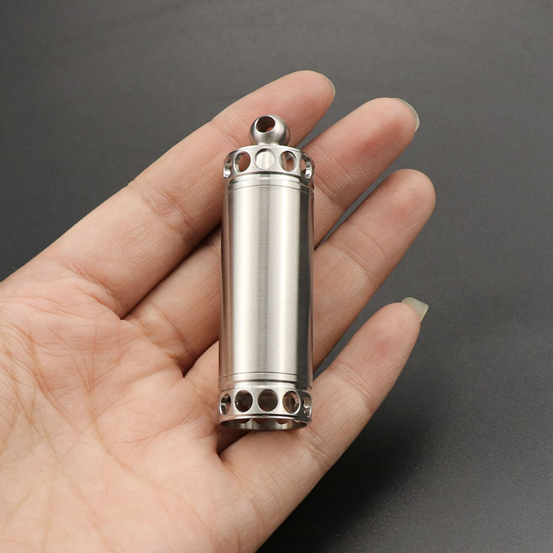 Stainless Steel Waterproof Bin Travel Camping Containing Bottle EDC Protective Lifesaving Emergency Medicine Case Sealed Cabin Waterproof Tank