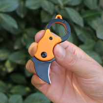 Mini knife Pocket keychain knife Portable folding knife Small claw knife EDC knife Hanging chain out of the box ring knife