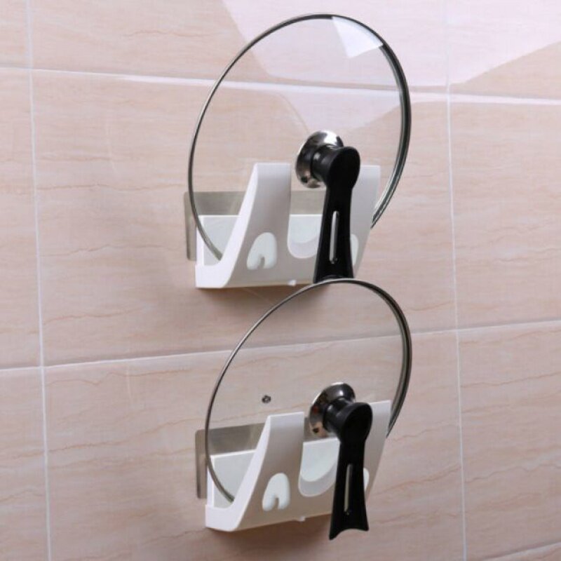 Punch-free pot cover rack shelf wall-mounted storage rack pot cover cutting board placement rack chopsticks cage storage rack barrel