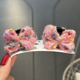 Детская милая заколка-крабик с бантиком, демисезонная челка, заколка для волос, аксессуар для волос