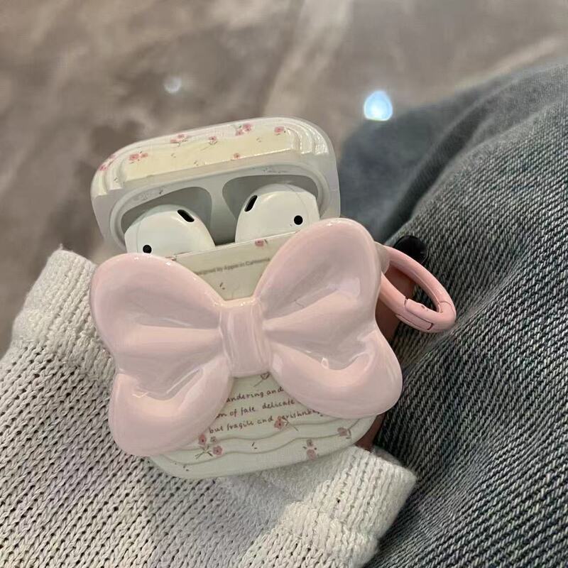 Wireless Bluetooth Earphones Compatible with Apple and Android, Kt Cat Design, Xiaomi, 3D Flower Design, Oppo, Bowknot Design, Vivo, for Women