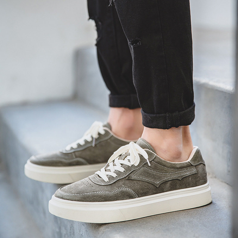 2022 new Martin shoes summer British leather sneakers soft bottom medium and low tide shoes casual suede work shoes - Taobao