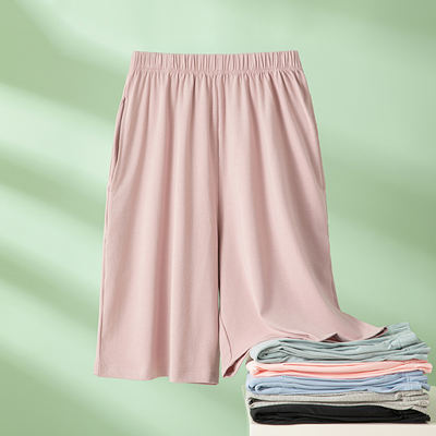 Pajama pants, women's summer capri pants, pure cotton thin shorts, home pants, home sleeping pants, loose, summer all-cotton
