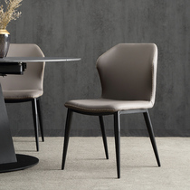 Designer Dining Chair Modern Minima Home Book Room Chair Leather Art Full Bag Meeting Room Casual Chair Light Lavish Coffee Chair