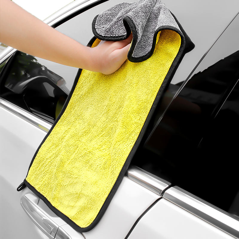 Coral velvet car wash towel glass car towel rag does not lose hair thickened cleaning tool car supplies Daquan