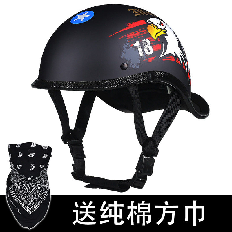 [USD 51.07] Japanese retro scooping helmet male electric motorcycle