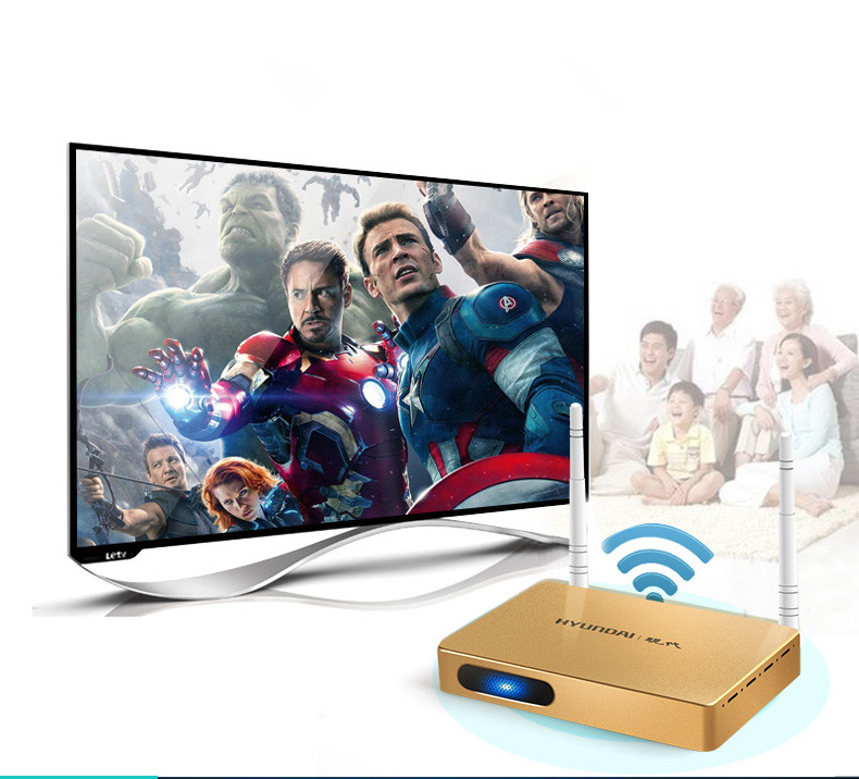 màn chiếu HYUNDAI / mạng tvb6 hiện đại set-top box máy nghe nhạc lõi tứ không dây HD 8G