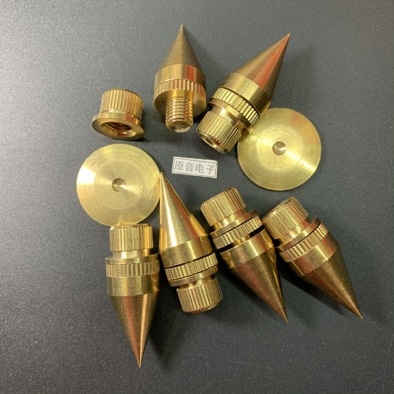 Speaker amplifier foot nail gold-plated shock-absorbing foot nail foot audio shelf tripod rack foot pad gasket large heavyweight