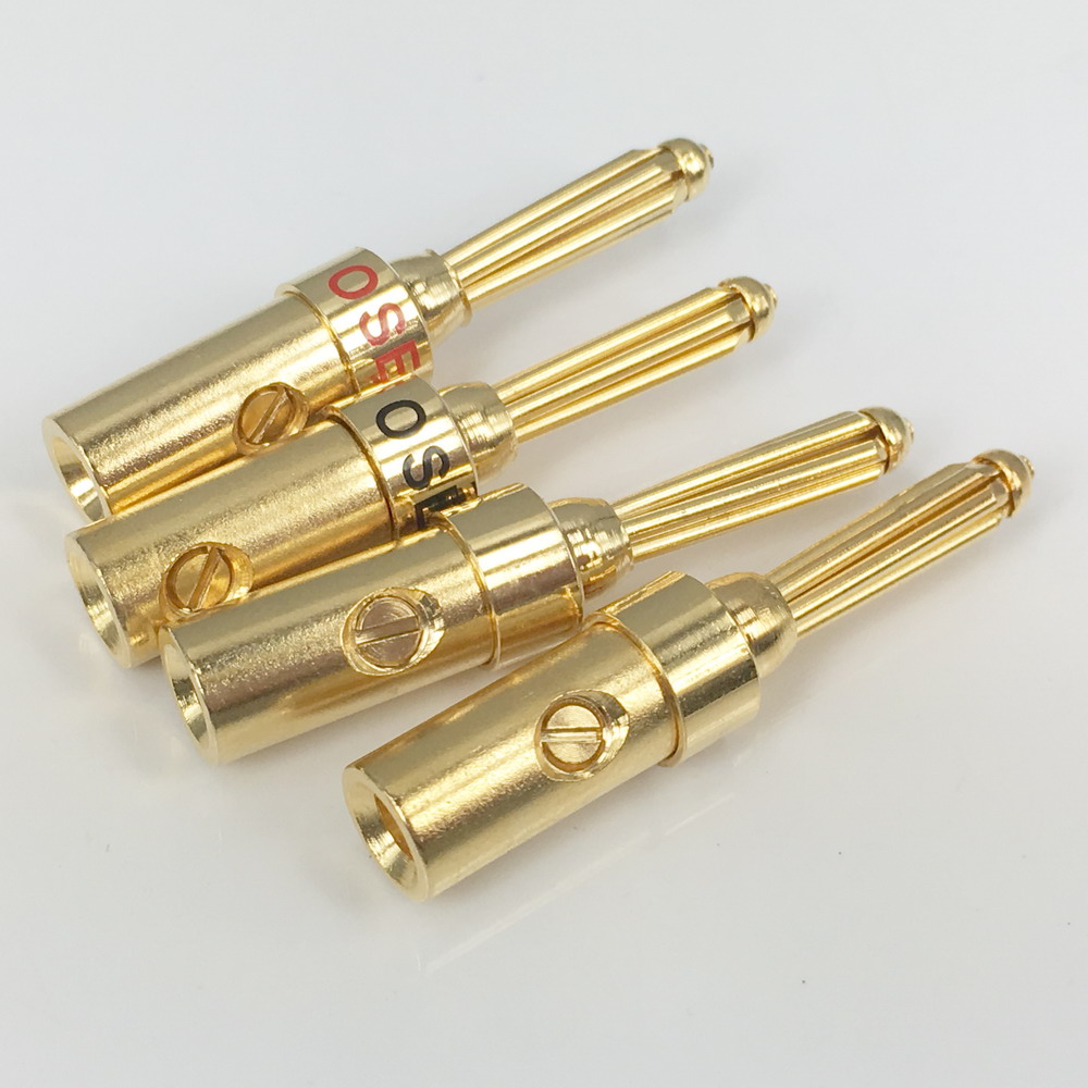 OSEL 0534D pure copper gold plated scented coke plug banana head horn wire connector solder-free single