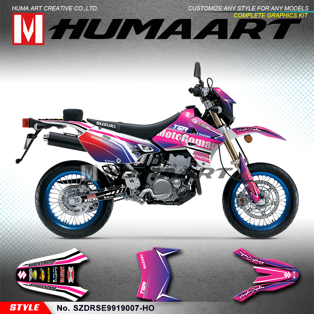 HUMAART car film painting DRZ 400 SM car logo wall chart car logo customization pink