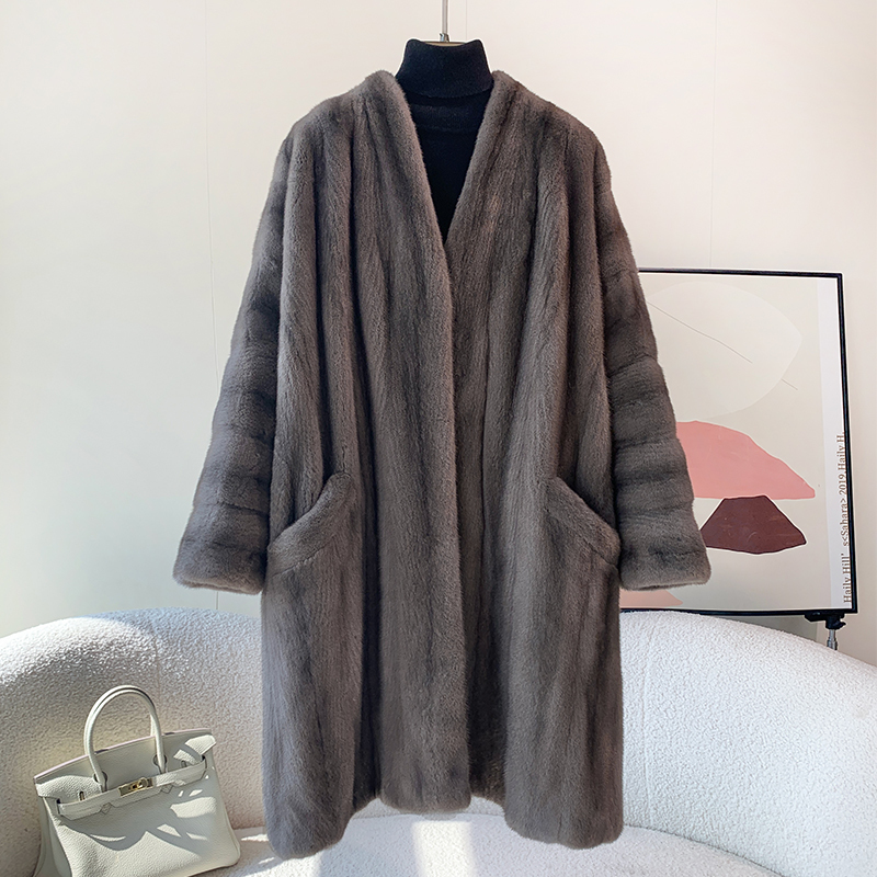 2026 Winter New Mink Fur Coat for Women, Purple Label Grade Velvet Little Mink V-Neck Full Mink Long Coat for Women 2026 Winter New Mink Fur Coat for Women, Purple Label Grade Velvet Little Mink V-Neck Full Mink Long Coat for Women