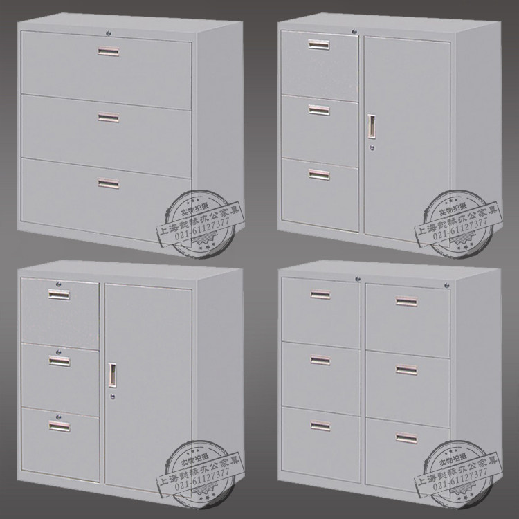 Partial Triple Fighting Cabinet Six Bucket Card Box Office Storage Financial Warrant Cabinet File Information Cabinet Tin Dwarf Cabinet-Taobao