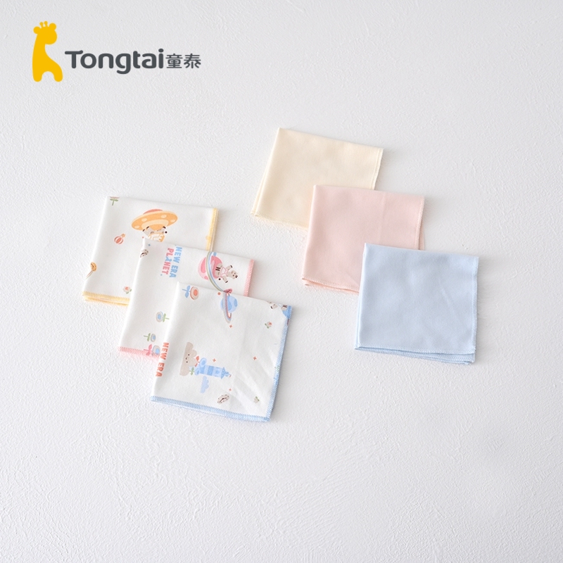 TongTai Four Seasons New Baby Accessories Supplies Male and Female Baby Saliva Towel Baby Feeding Towel 4 pieces