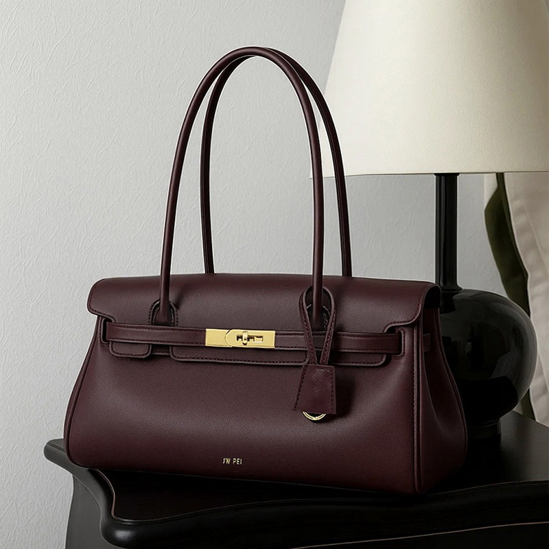 High-Quality Leather Underarm Kelly Bag 2025 New Fashion Versatile Light Luxury Niche Handbag British Style Briefcase for Women