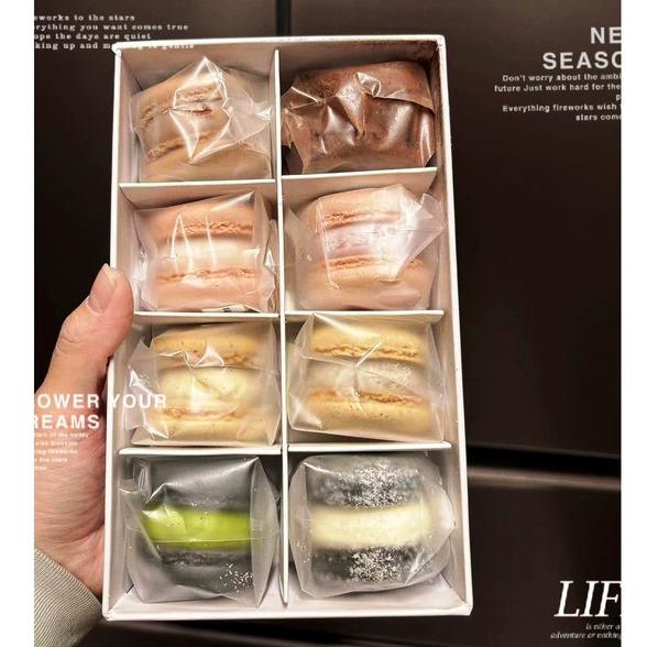 Handmade Hamburger Macarons, Desserts, Italian-Style, No Coloring, Afternoon Tea Gift Box, Birthday Gift