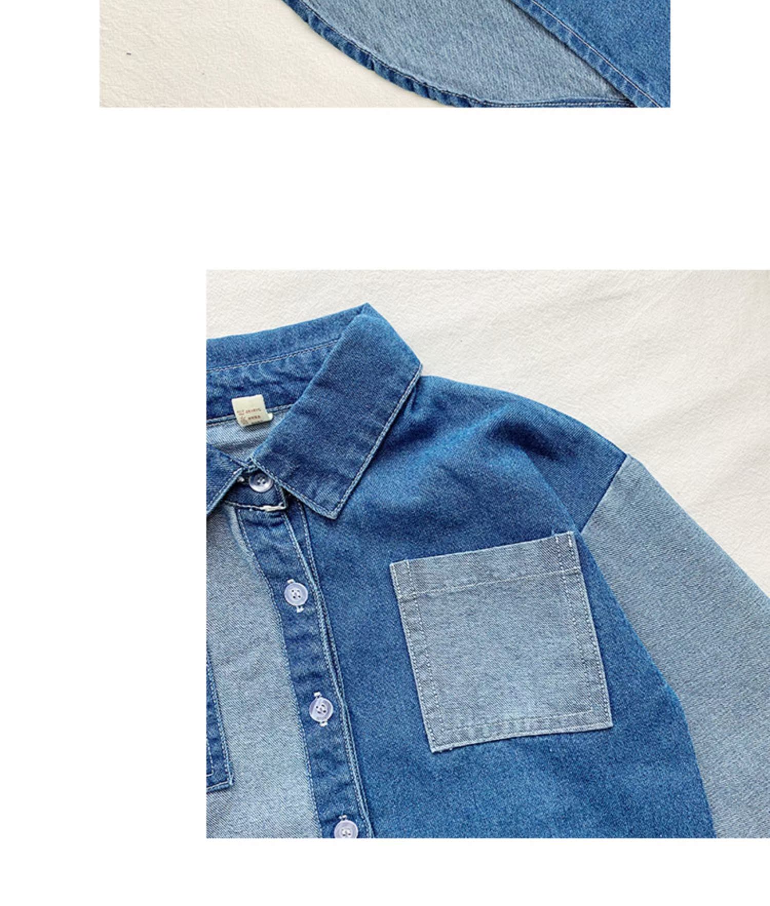 Áo sơ mi denim bé 2019 mùa thu mới Hàn Quốc của bé trai sơ mi giản dị Áo sơ mi nữ hoang dã 1234 tuổi - Áo sơ mi áo sơ mi trẻ em 10 tuổi