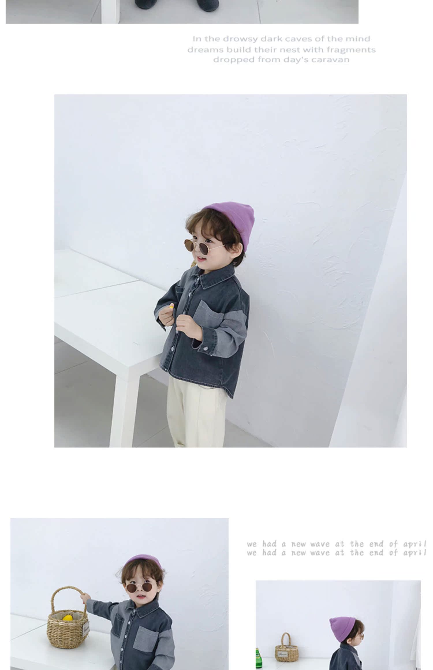 Áo sơ mi denim bé 2019 mùa thu mới Hàn Quốc của bé trai sơ mi giản dị Áo sơ mi nữ hoang dã 1234 tuổi - Áo sơ mi áo sơ mi trẻ em 10 tuổi