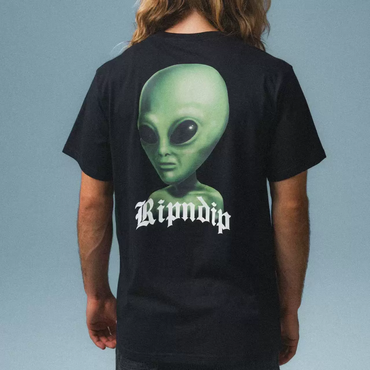 RIPNDIP Американский модный бренд RIPNDIP, кот с поднятым средним пальцем, хлопковая футболка с коротким рукавом и инопланетяной головой ET