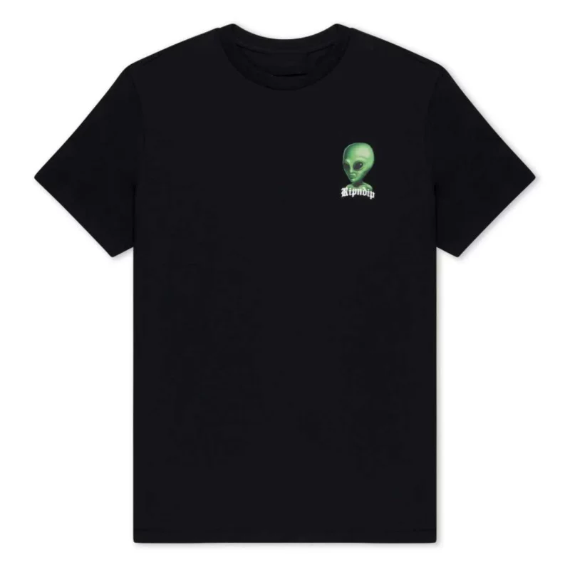 RIPNDIP Американский модный бренд RIPNDIP, кот с поднятым средним пальцем, хлопковая футболка с коротким рукавом и инопланетяной головой ET