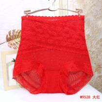 Big Red Ben Year Underwear Sexy Lace Wedding Full Clairvoyant high waist collection Belly Triangle Pants Head Woman Big Code Fat Mm