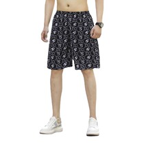 Male Xia thin section 50% casual pants plus hypertrophy code loose extractable wearing home pants printed large pants underpants pyjamas