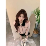 Осеннее бархатное шерстяное пальто, юбка, комплект, в стиле Шанель