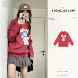 Красный лонгслив, трикотажный зимний короткий свитер, широкая цветовая палитра, с рукавом, увеличенная толщина