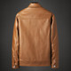 ເສື້ອຫນັງຫນັງສໍາລັບຜູ້ຊາຍ 2023 ດູໃບໄມ້ລົ່ນໃຫມ່ແລະລະດູຫນາວ trendy ເສື້ອ jacket ຫນັງແບບເກົາຫຼີສໍາລັບຜູ້ຊາຍໄວຫນຸ່ມ slim lapel ລົດຈັກ jacket