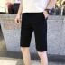 Mùa hè 2018 lỏng lẻo quần short cotton mỏng cho nam sinh viên quần ngố hoang dã phong cách Hồng Kông thoải mái, quần liền màu