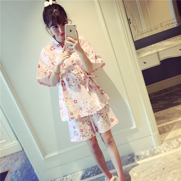 Imported cotton pajamas gown Japanese kimono sexy 