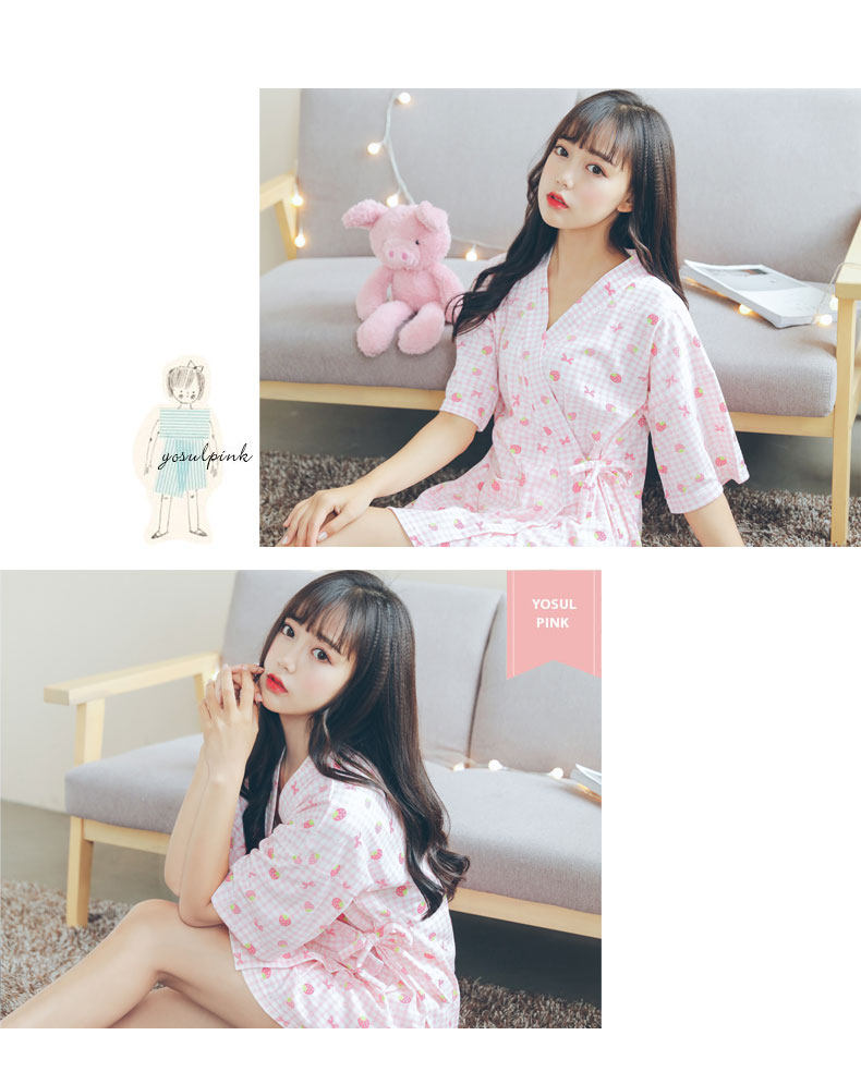 Imported cotton pajamas gown Japanese kimono sexy 